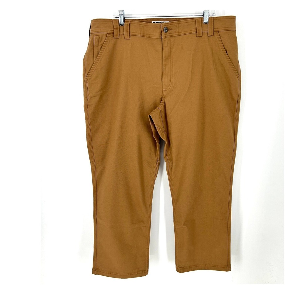 Duluth Trading Co Mens Fire Hose Work Pants Brown Canvas Standard Fit 42x30 NWOT